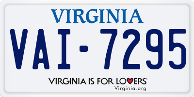 VA license plate VAI7295