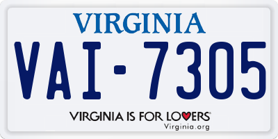 VA license plate VAI7305