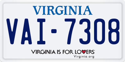 VA license plate VAI7308