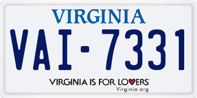 VA license plate VAI7331