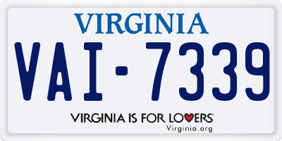 VA license plate VAI7339