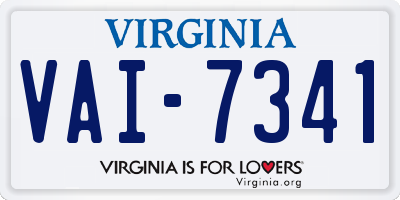 VA license plate VAI7341