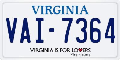 VA license plate VAI7364