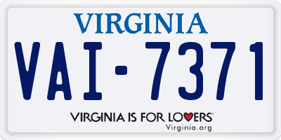VA license plate VAI7371