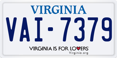 VA license plate VAI7379