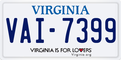 VA license plate VAI7399