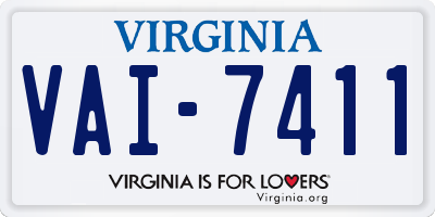 VA license plate VAI7411