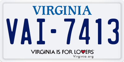 VA license plate VAI7413