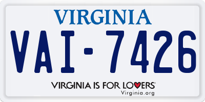 VA license plate VAI7426
