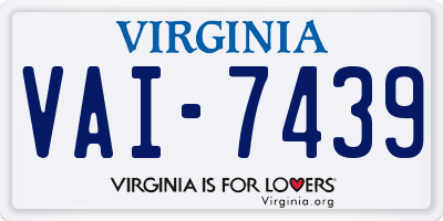 VA license plate VAI7439