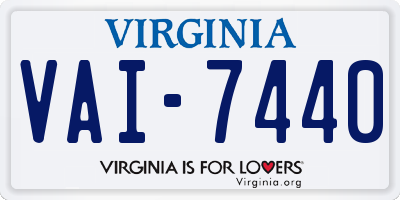 VA license plate VAI7440