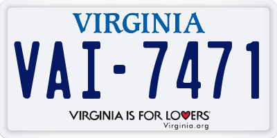VA license plate VAI7471