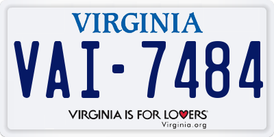 VA license plate VAI7484