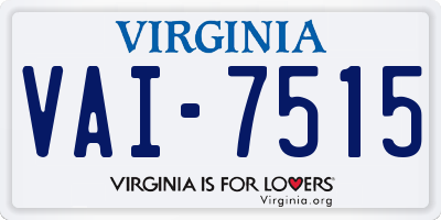 VA license plate VAI7515