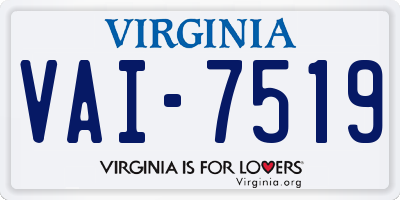 VA license plate VAI7519
