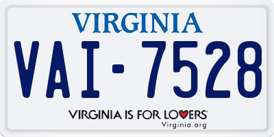 VA license plate VAI7528