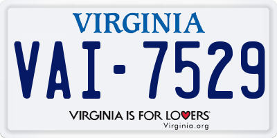 VA license plate VAI7529