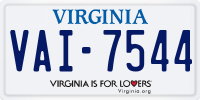 VA license plate VAI7544