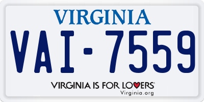 VA license plate VAI7559