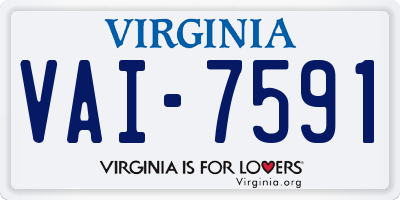 VA license plate VAI7591