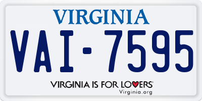 VA license plate VAI7595