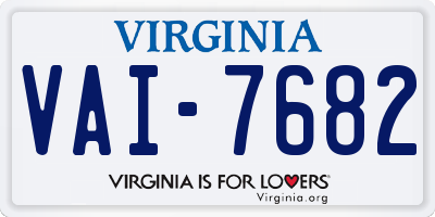 VA license plate VAI7682