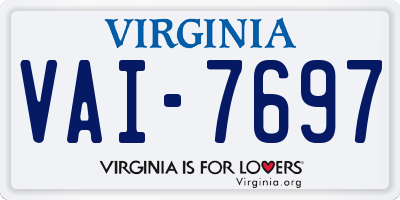 VA license plate VAI7697