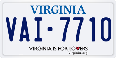 VA license plate VAI7710