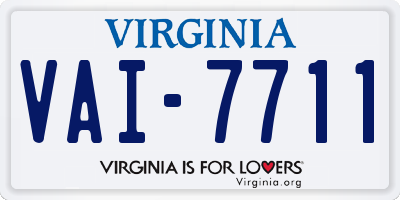 VA license plate VAI7711