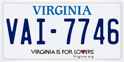 VA license plate VAI7746