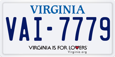 VA license plate VAI7779