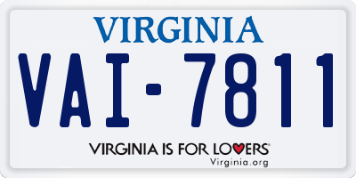 VA license plate VAI7811
