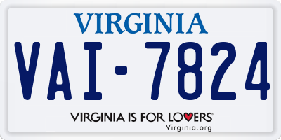VA license plate VAI7824