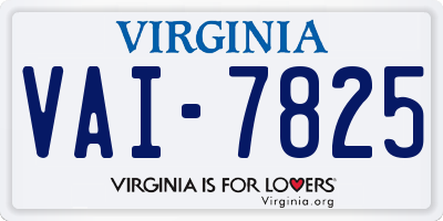 VA license plate VAI7825