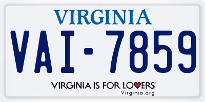 VA license plate VAI7859