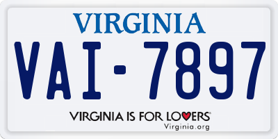 VA license plate VAI7897