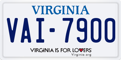 VA license plate VAI7900