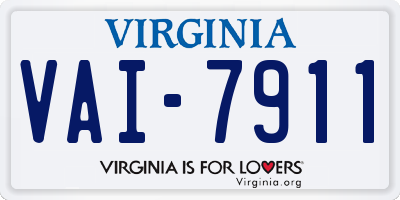 VA license plate VAI7911