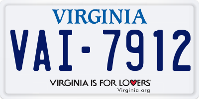 VA license plate VAI7912