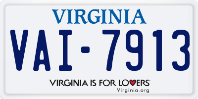 VA license plate VAI7913