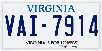 VA license plate VAI7914