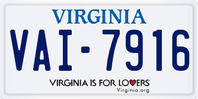 VA license plate VAI7916