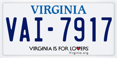 VA license plate VAI7917