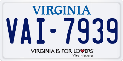 VA license plate VAI7939