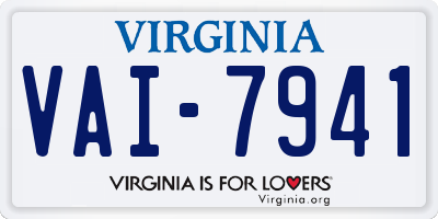 VA license plate VAI7941