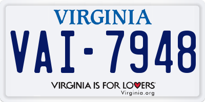 VA license plate VAI7948
