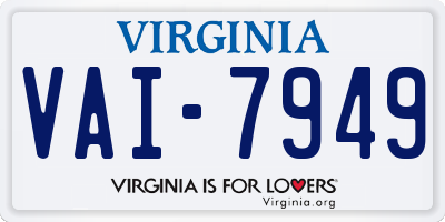 VA license plate VAI7949