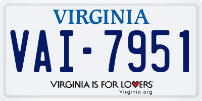VA license plate VAI7951