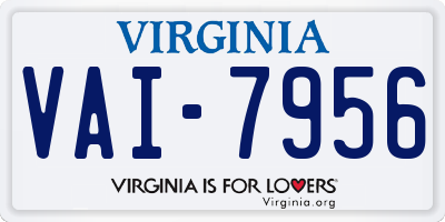 VA license plate VAI7956