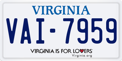 VA license plate VAI7959
